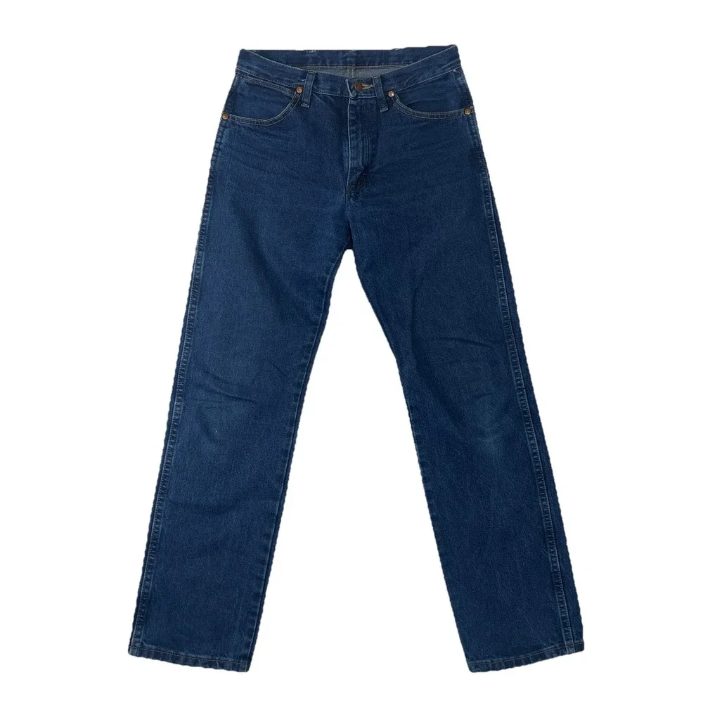 Wrangler Jeans Men's 29/30 Blue Denim Cowboy Cut Relaxed Fit Mid Rise Western